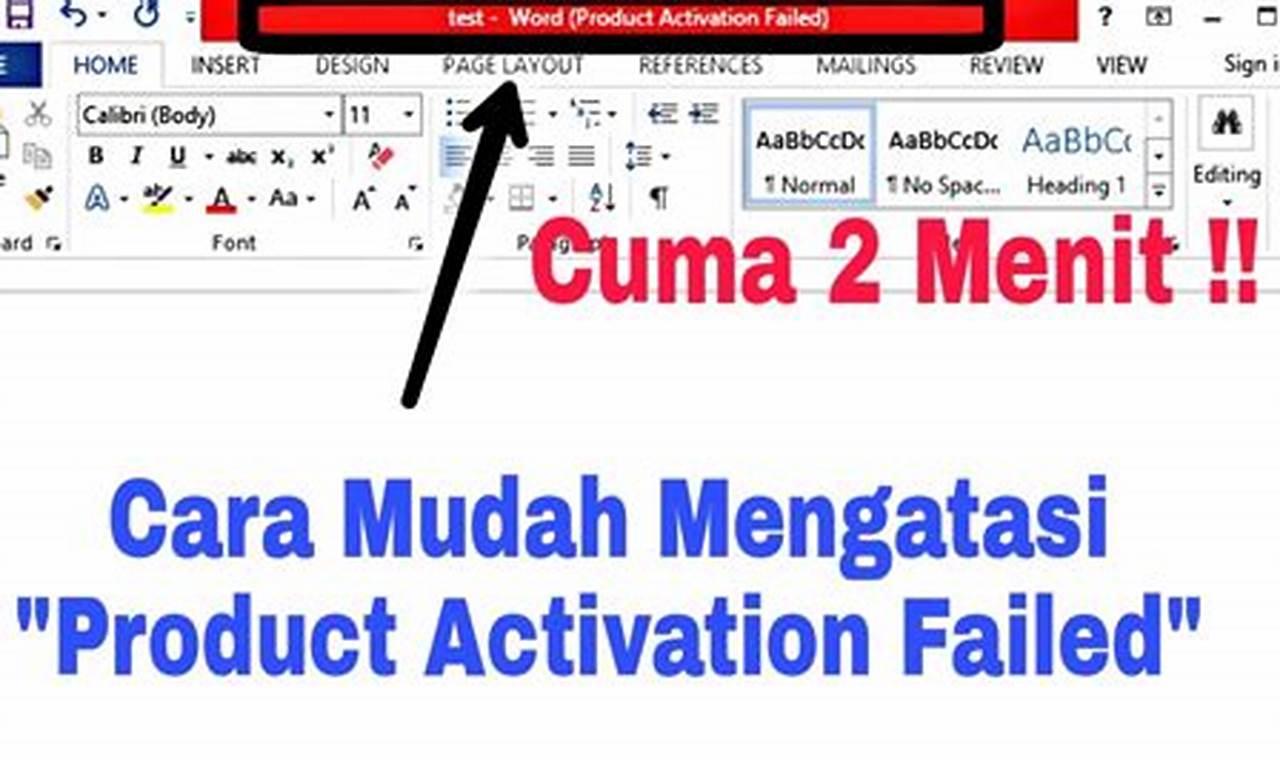 Cara Mengatasi Product Activation Failed